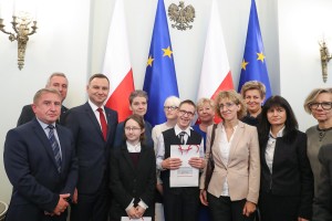 Pamiątkowe zdjęcie z Prezydentem.