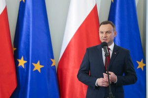 Prezydent przemawia.