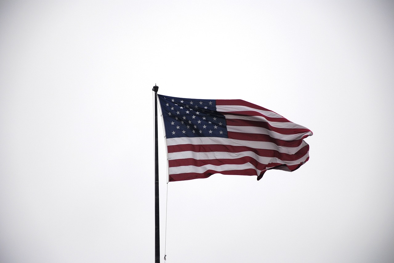 Powiewająca flaga USA