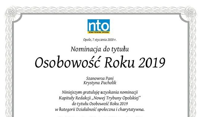 Nominacja, dyplom NTO