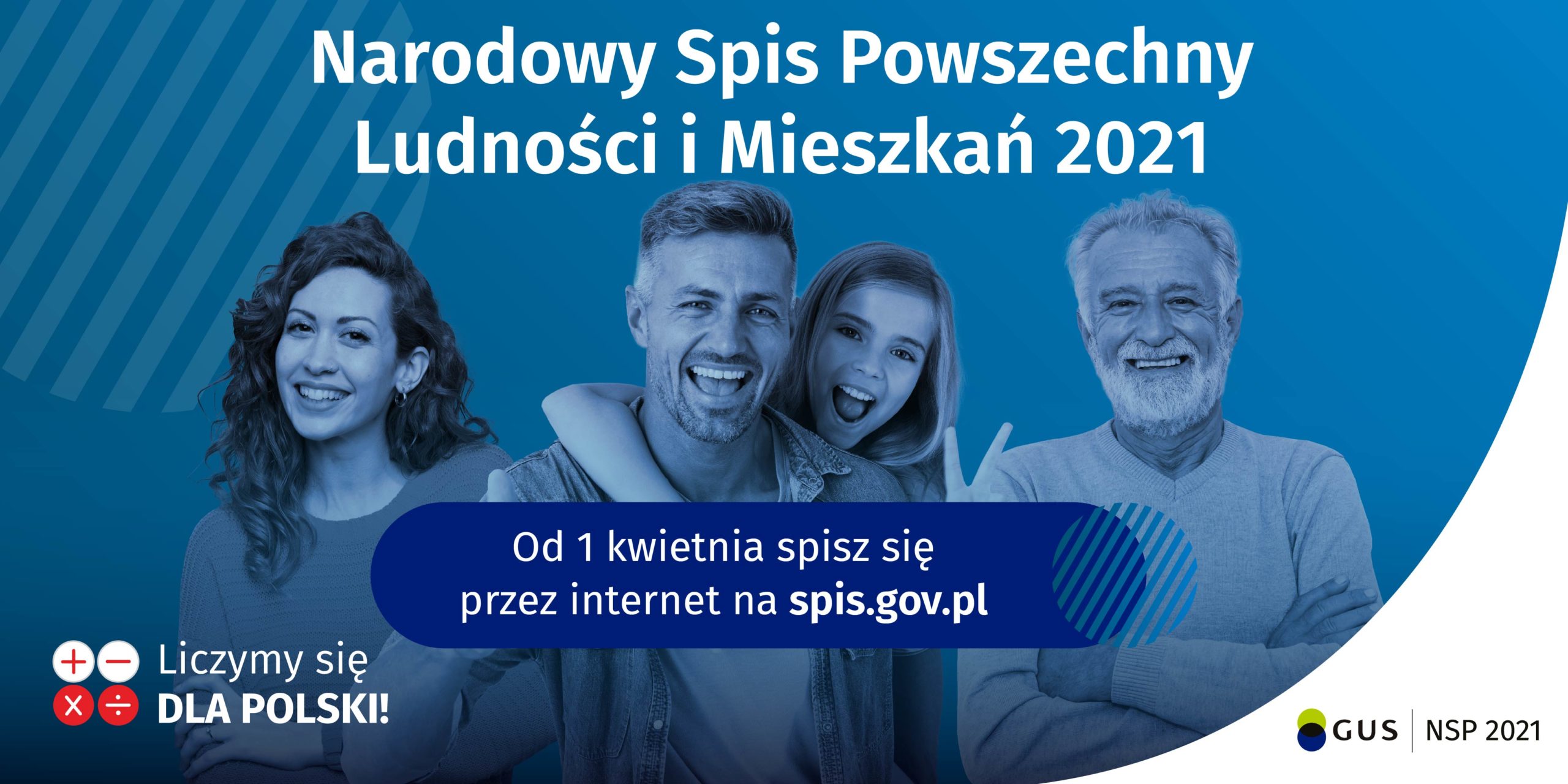 Plakat promocyjny Narodowego Spisu Powszechnego