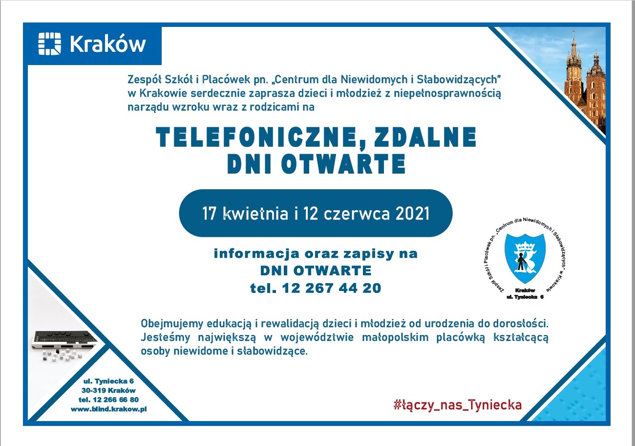 Plakat informacyjny Dni Otwartych