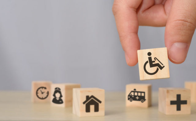Klocki z symbolami niepełnosprawności