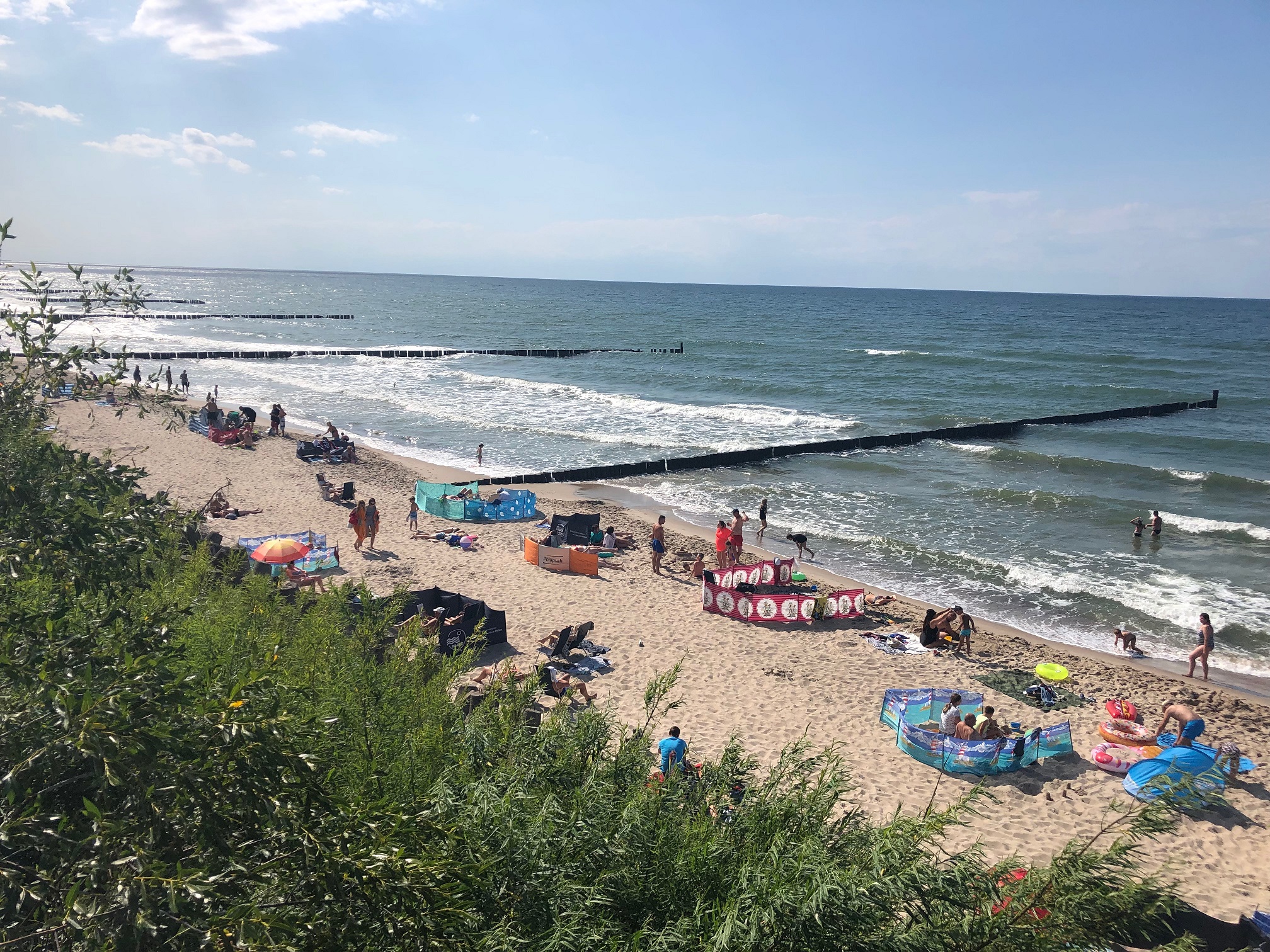 Widok na plażę, która znajduje się w pobliżu Ośrodka PZN "Klimczok".