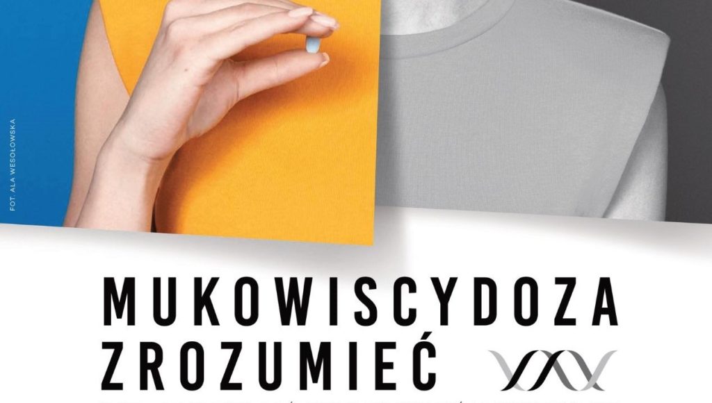 Plakat kampanii społecznej poświęconej mukowiscydozie