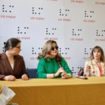 Anna Miętus, Jolanta Kramarz i Dorota Ziętal w siedzibie Vis Maior