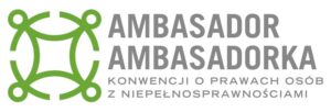 Grafika: Ambasador Konwencji o Prawach Osób z Niepełnosprawnościami.