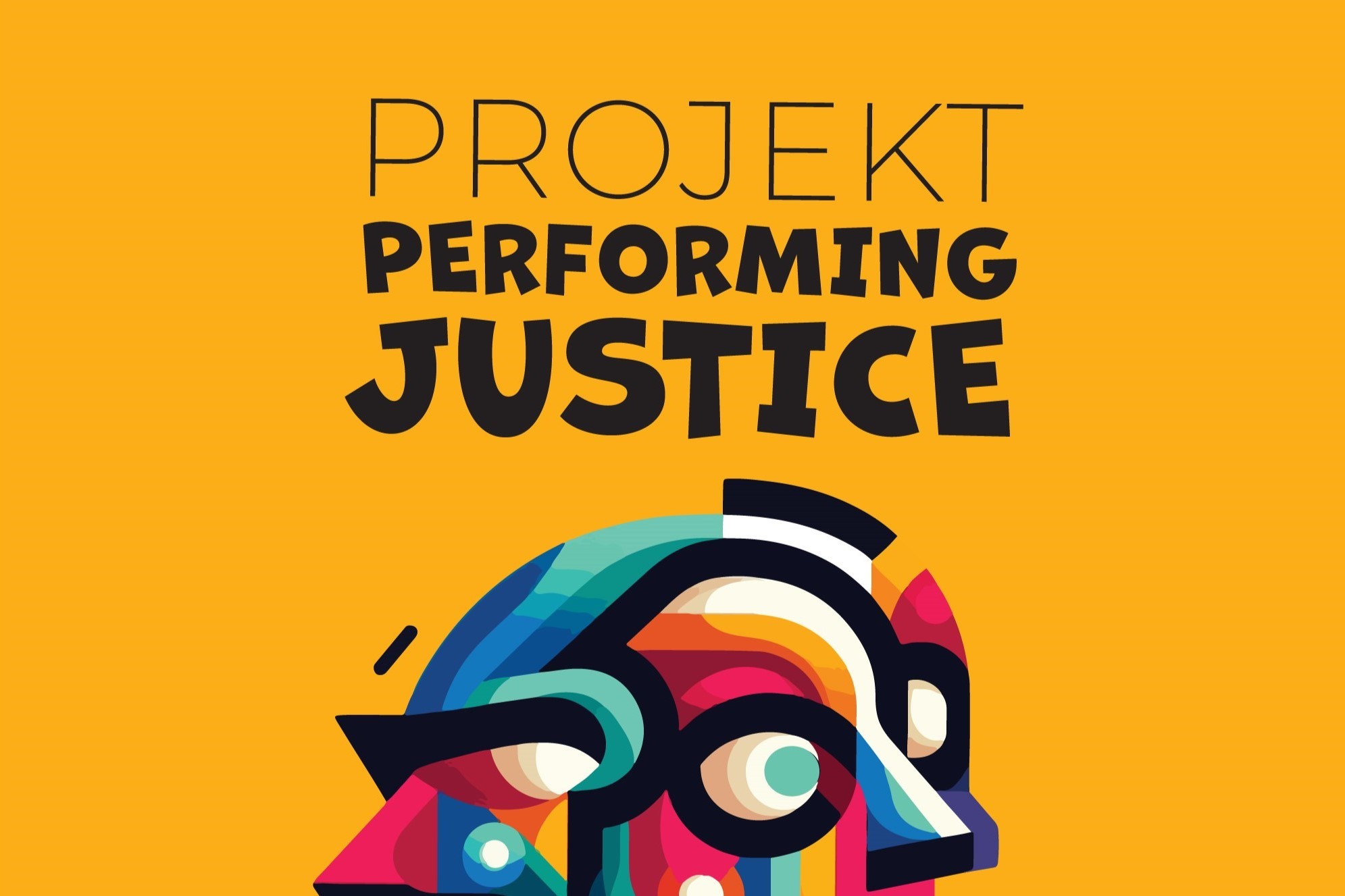 Grafika promująca projekt Performing Justice.