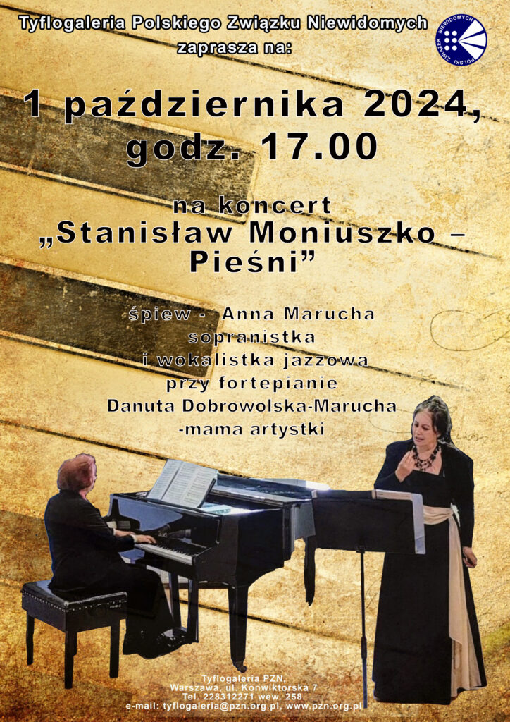 Plakat promujący koncert "Stanisław Moniuszko - Pieśni".