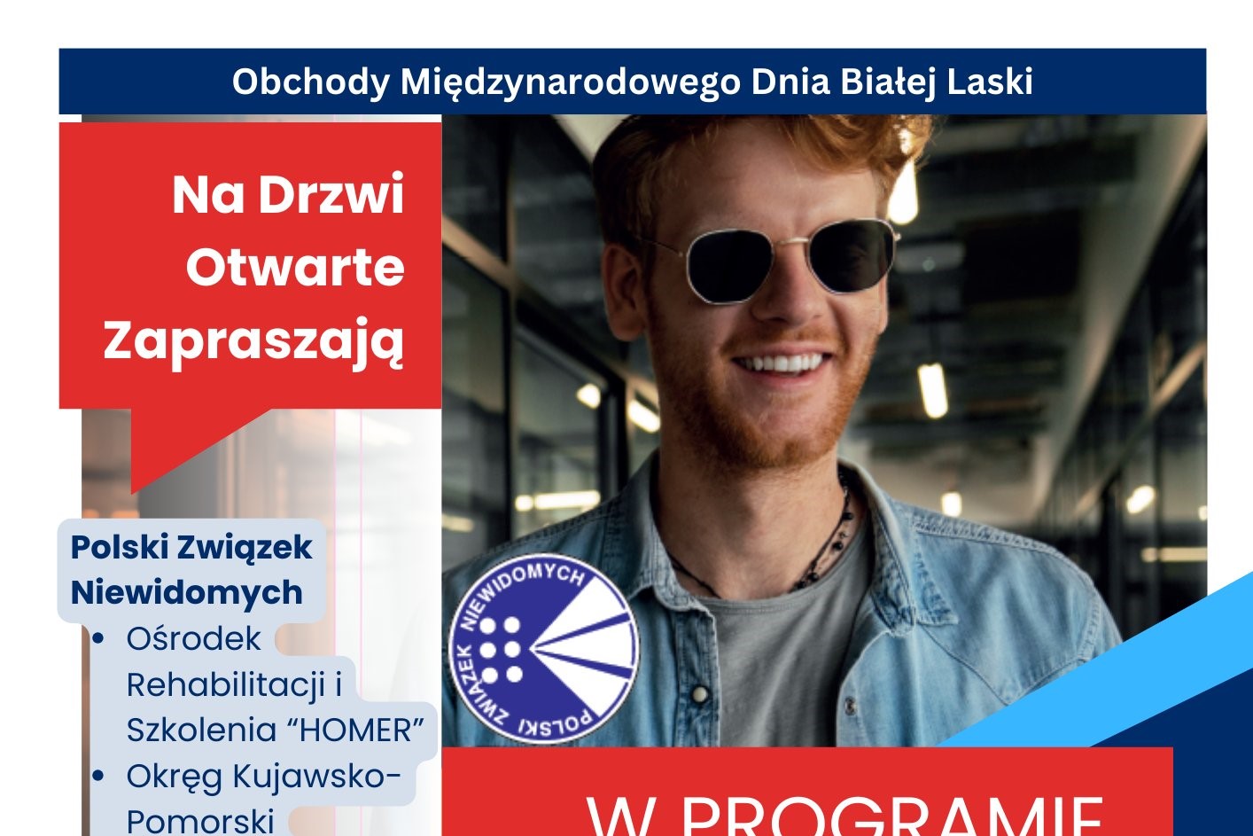 Plakat promujący Dzień Otwarty w Ośrodku Homer.