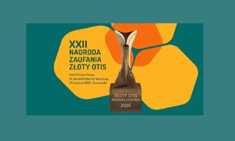 Grafika promująca Nagrodę Zaufania Złoty Otis 2025.