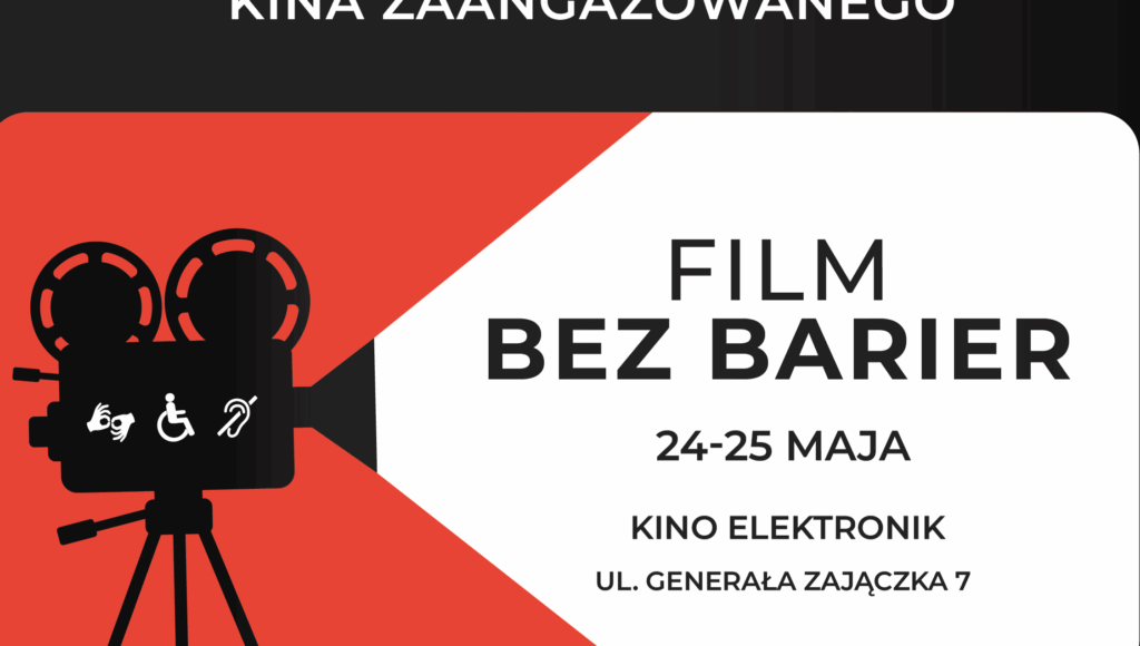 Plakat promujący II Przegląd Kina Zaangażowanego