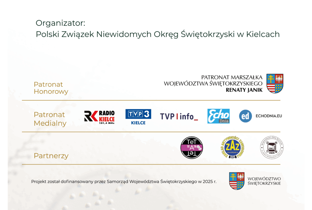 Loga partnerów i patronów konferencji z okazji 200. rocznicy pisma brajla