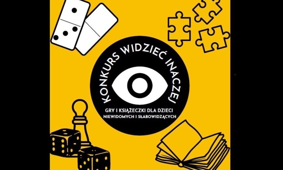 Plakat informujący o konkursie plastycznym "Widzieć inaczej".