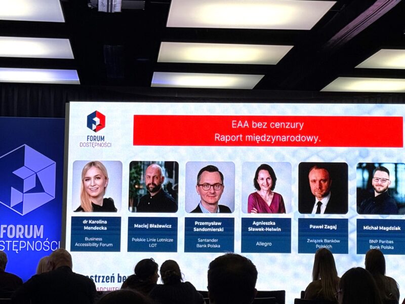 Dyskusja prowadzona na Forum Dostępności w Poznaniu.