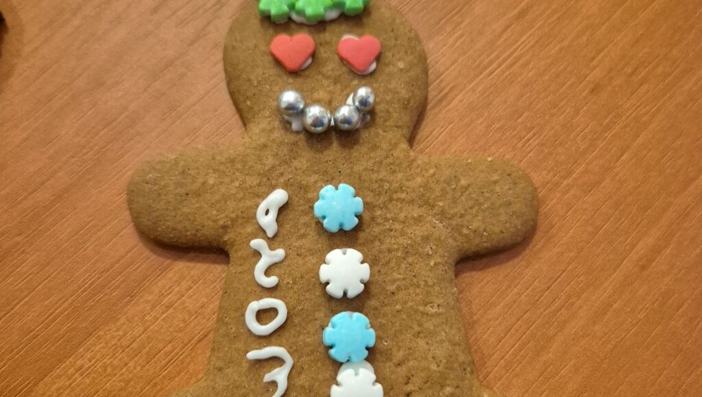 Pierniczek wykonany przez uczestnika projektu.