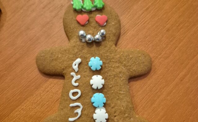 Pierniczek wykonany przez uczestnika projektu.