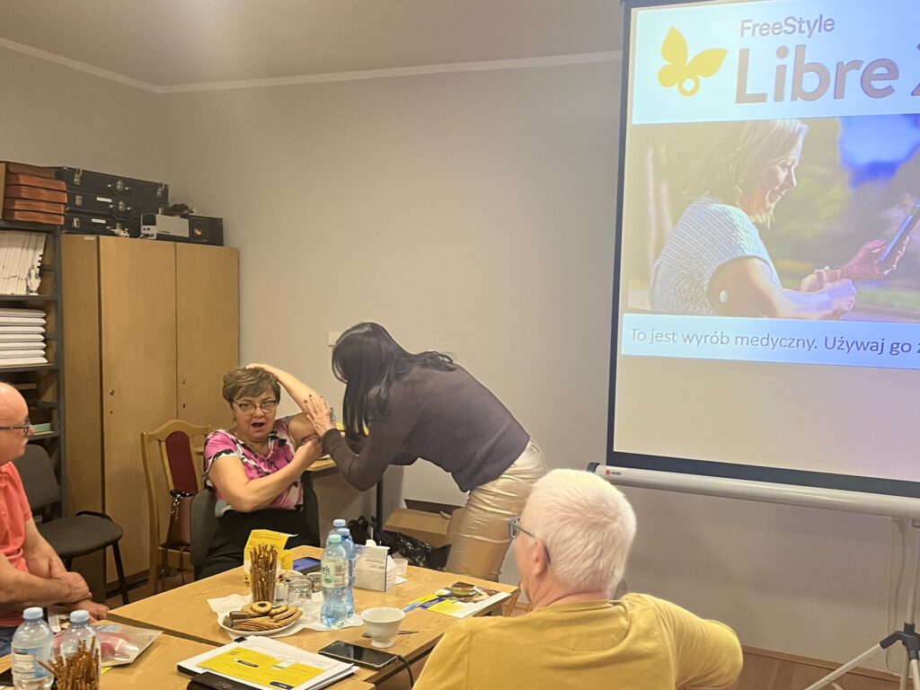 Zajęcia dla uczestników szkolenia dla diabetyków w Ośrodku PZN w Ciechocinku.