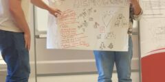 Prezentacja pracy jednej grup podczas warsztatów